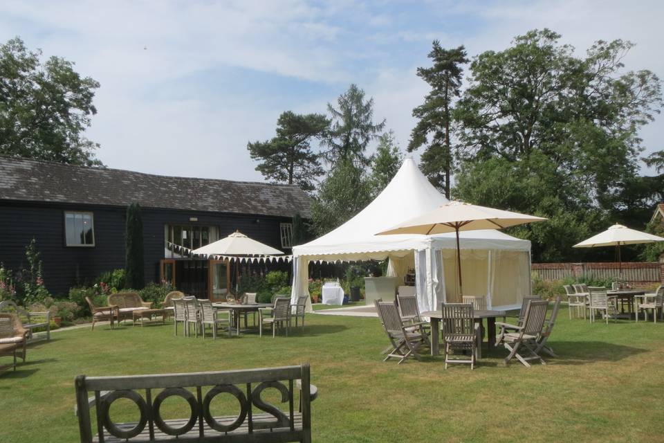 Marquee in the garden