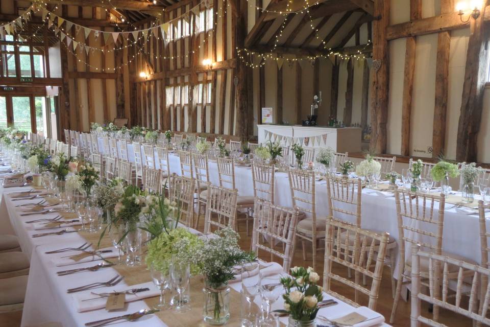 Beautifully simple long tables.