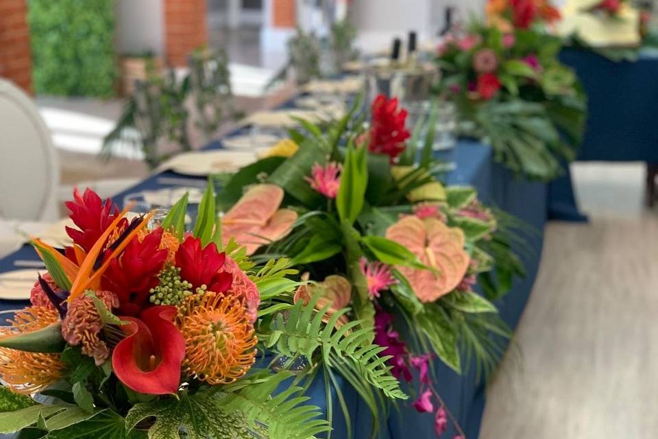 Close-up of the table decor