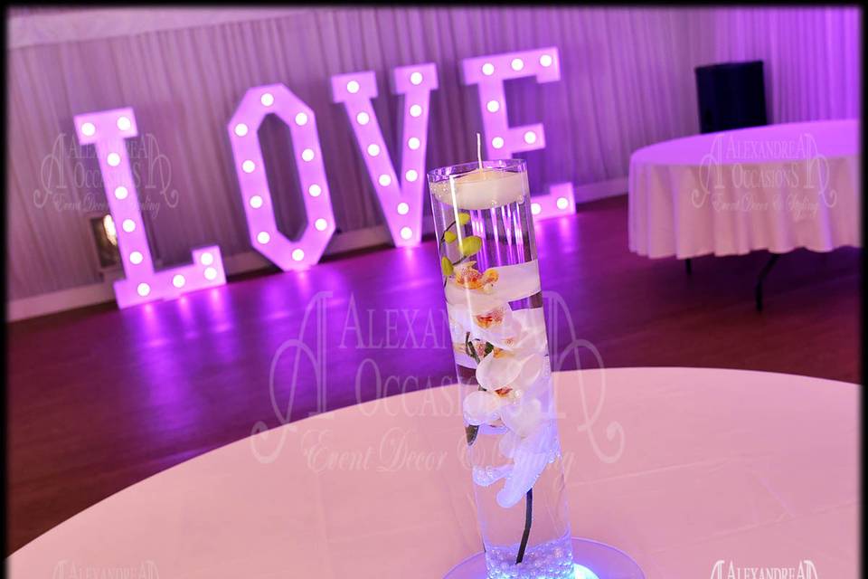 LED Light Up Centrepiece