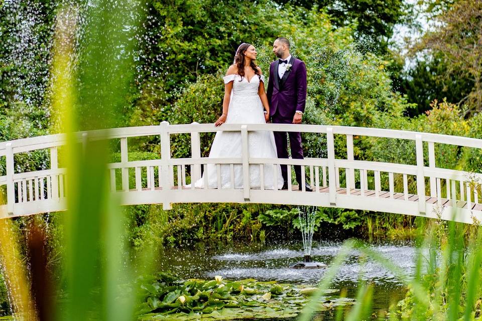 Holding hands on the bridge