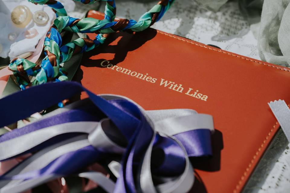 Ceremony Folder and ribbons