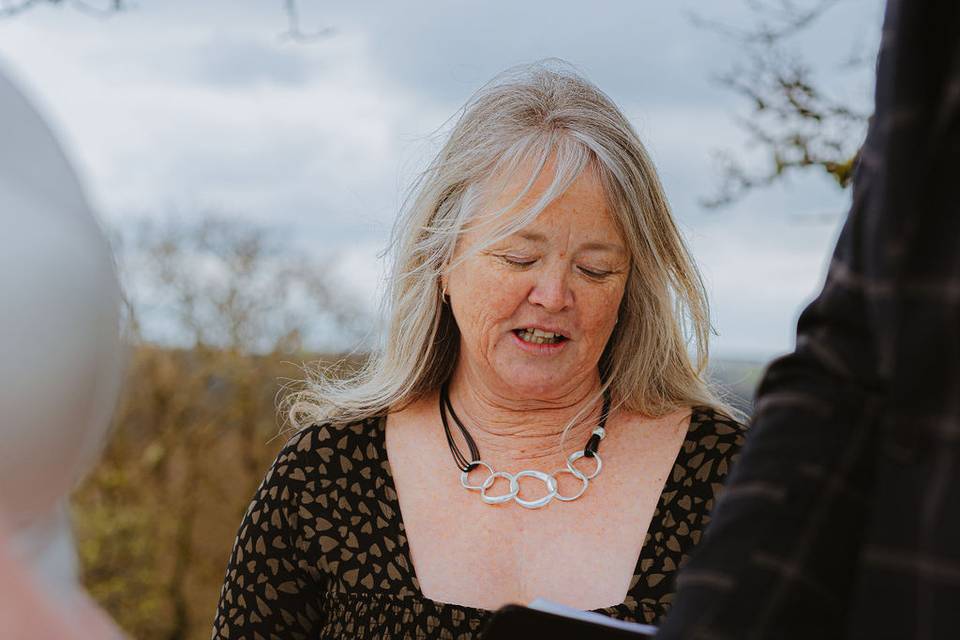 Handfasting with ribbons