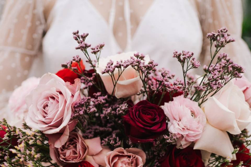 Red and pink bouquet