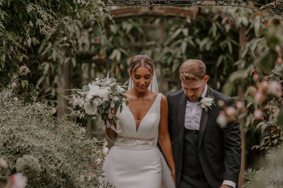 White and green bouquet