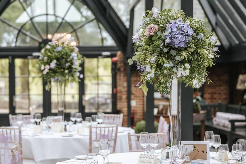 Lilac wedding at Port Lympne