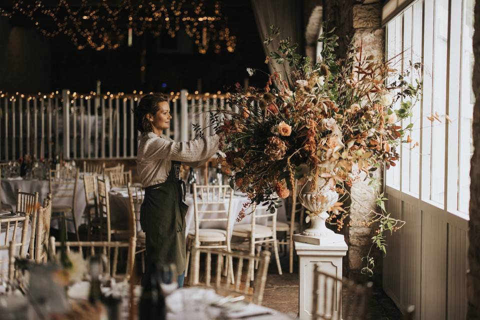 Floral Decor in Bank Barn