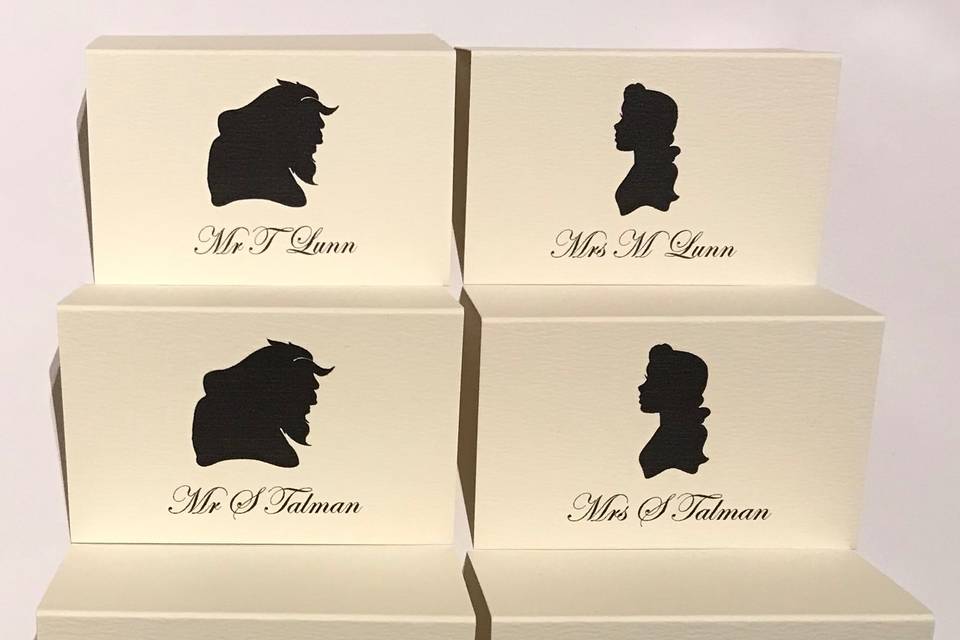 Beauty & Beast place cards