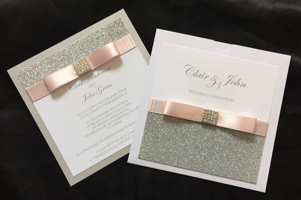 Glitter Wedding Invites