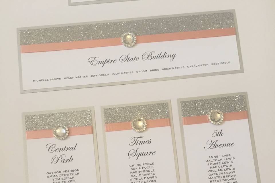 Glitter Table Plan