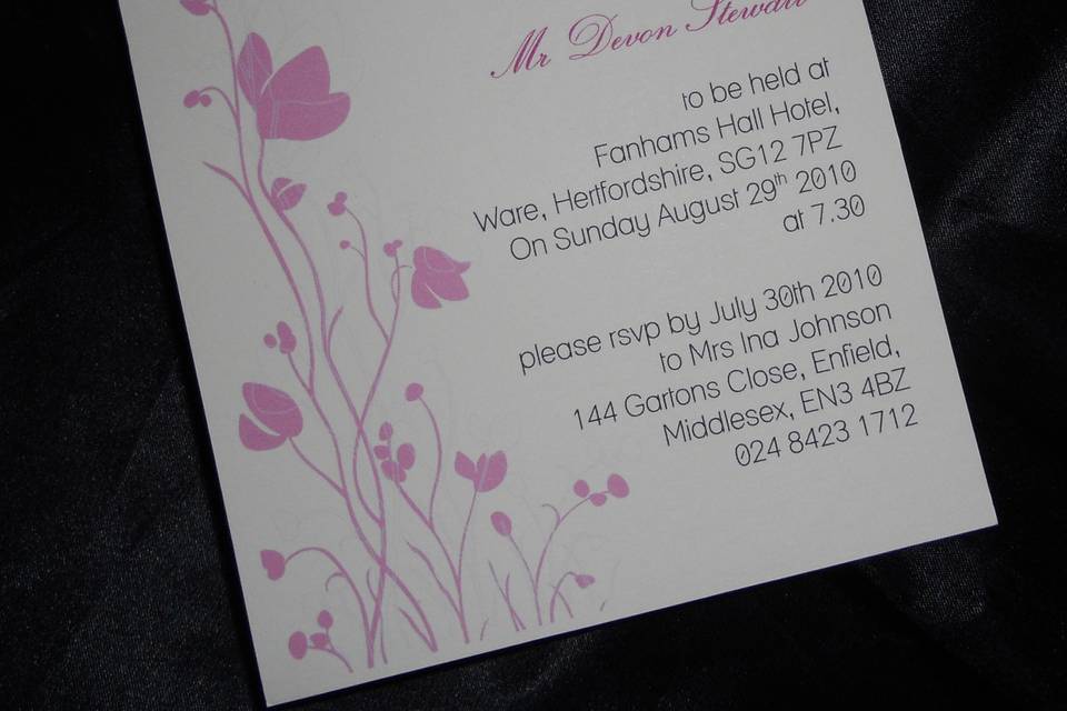 Invitations by Sarah Jane