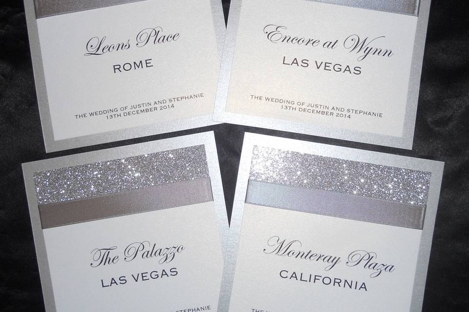 Glitter table names