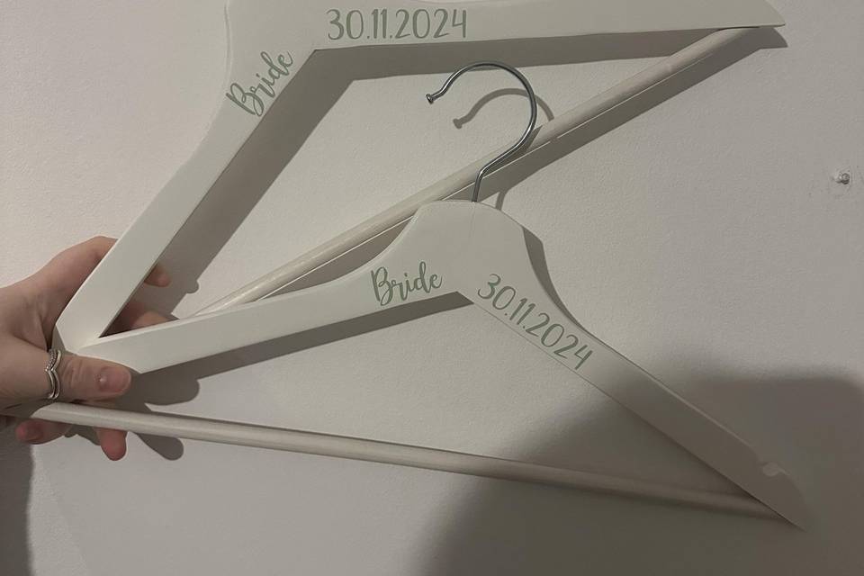 Personalised bridal hangers