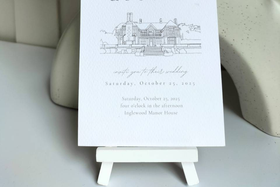 Venue illustration invitation