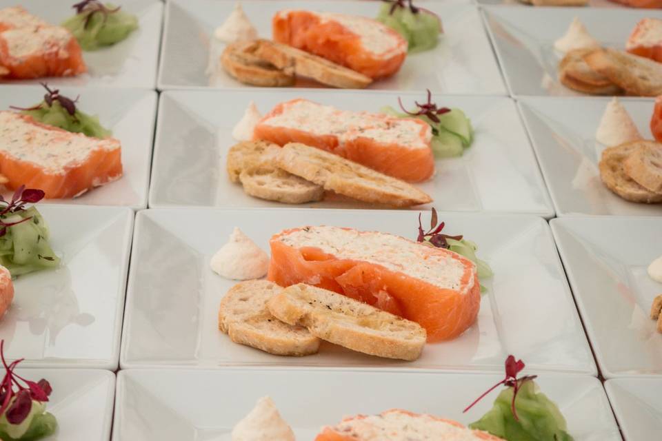 Smoked salmon terrine