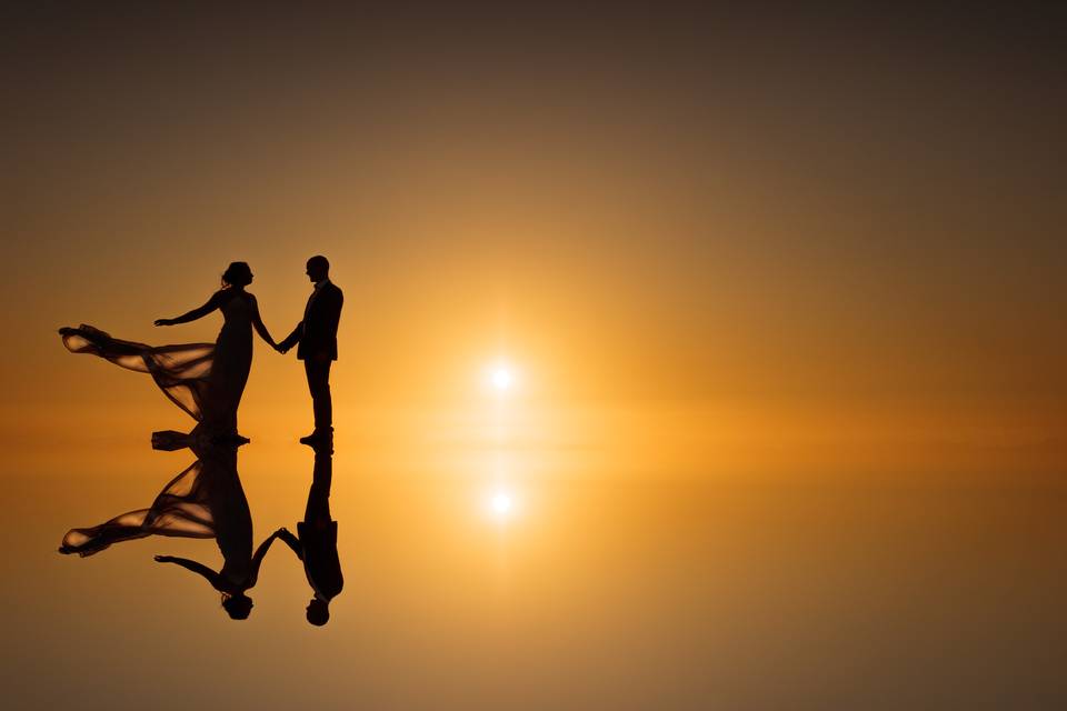 Happy couple on the beach