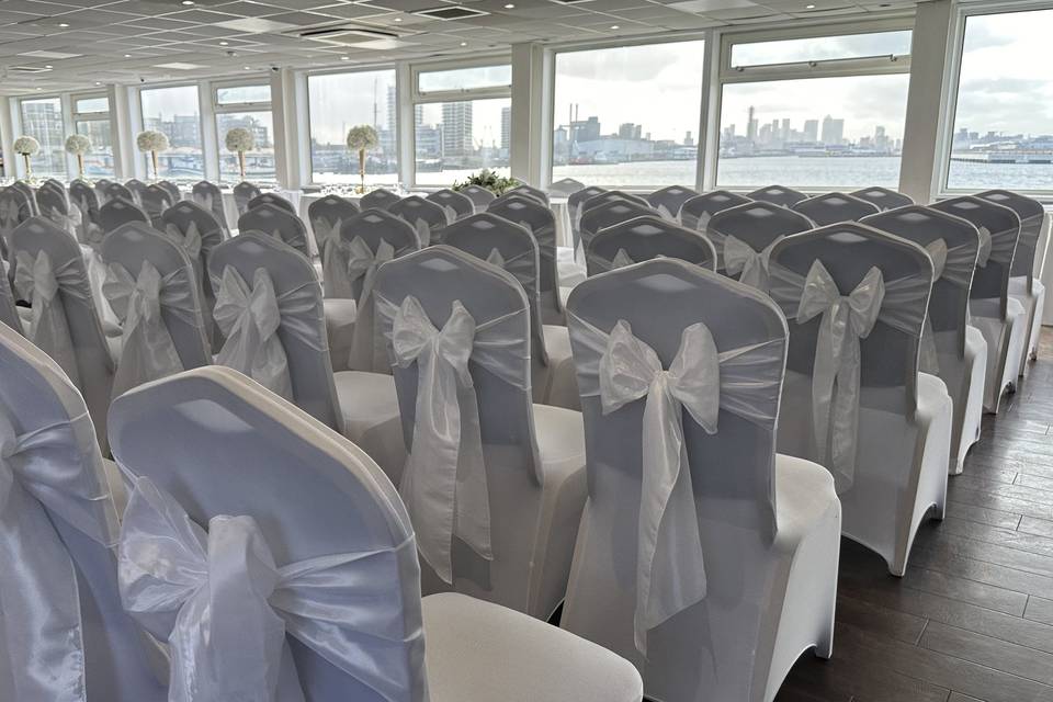 All White Wedding Ceremony