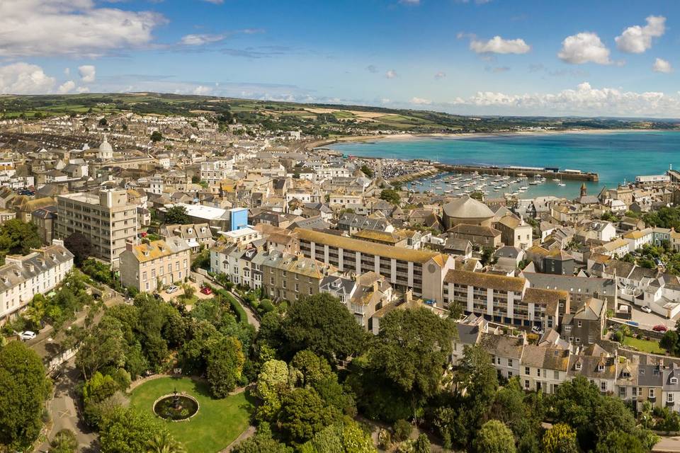 Areal view of Penzance