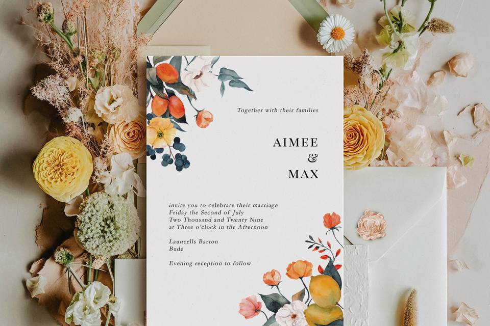 Aimee | citrus invitations