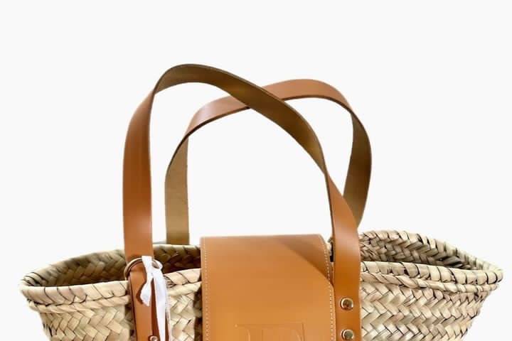 St. Tropez tan leather flap