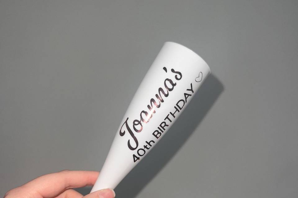 Plastic champagne flutes