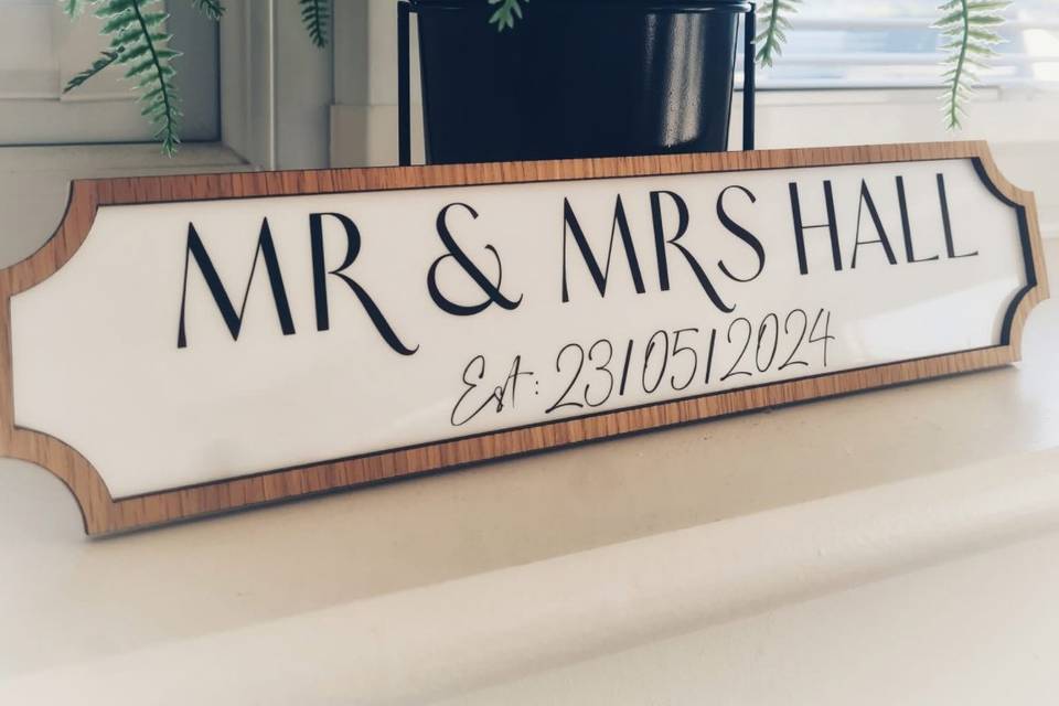 Personalsied street sign