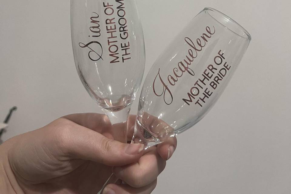 Personalised champagne flute