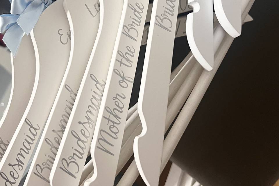 Bridal party dress hangers