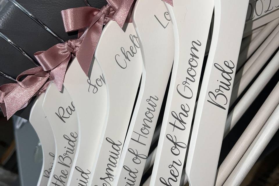 Bridal party hangers