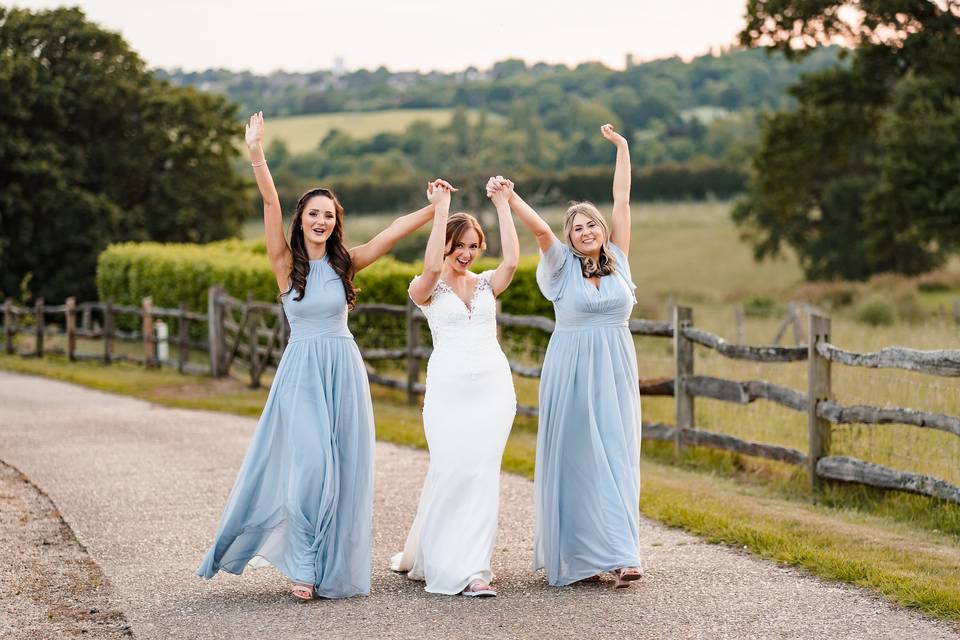 Bridesmaids at Gaynes Park