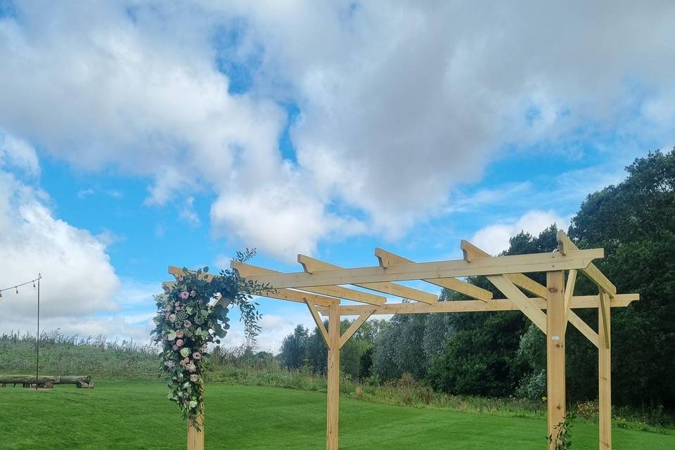 Archway with corner florals