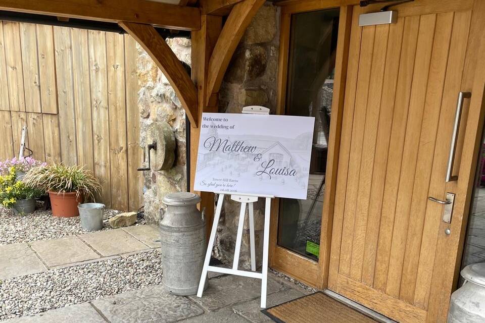 Welcome board