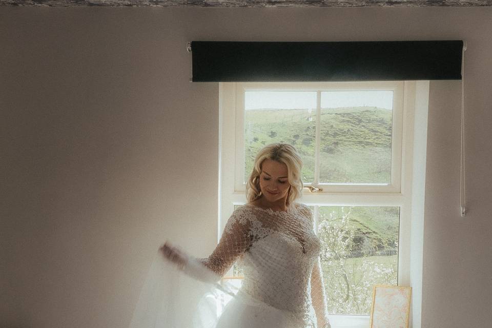 Bride in Bridal Suite