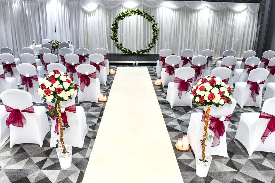 Aisle set up