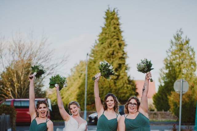 Bridemaids candid moment