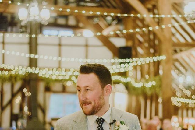 Groom awaits his bride