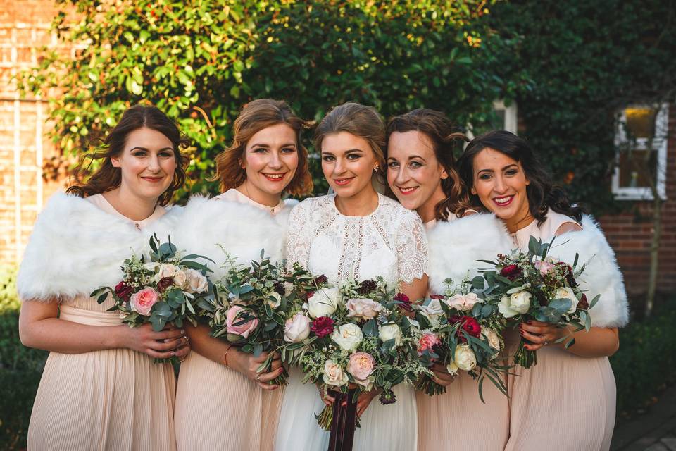 Garden rose bouquets