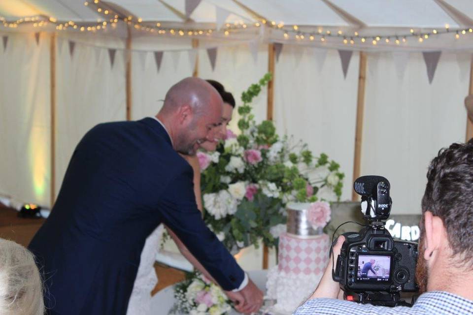 Cutting the cake