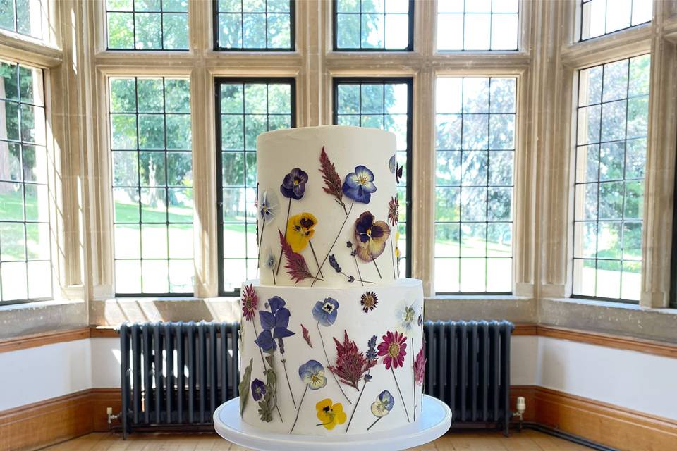 Pressed Flower cake