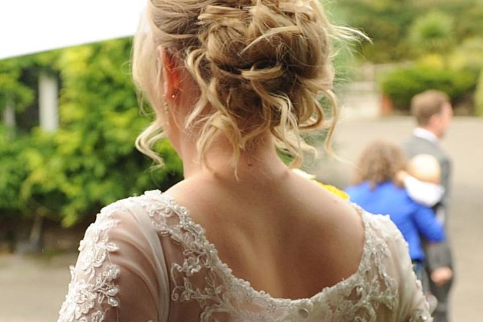 Elegant bridal updo