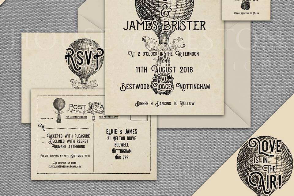 House of Preston Wedding Invitations