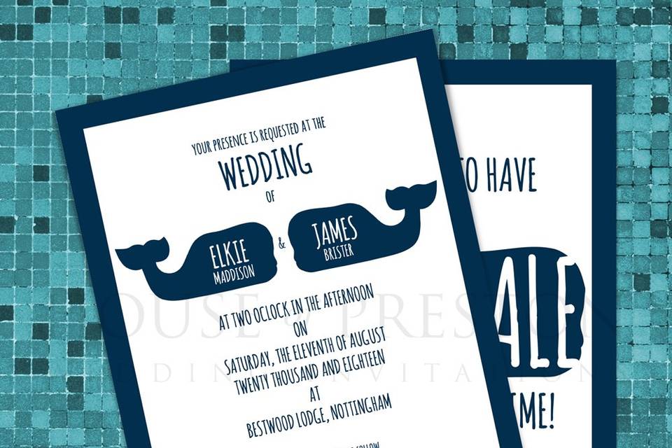 Whale Wedding Invitations