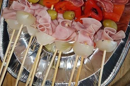 Cured meat skewers