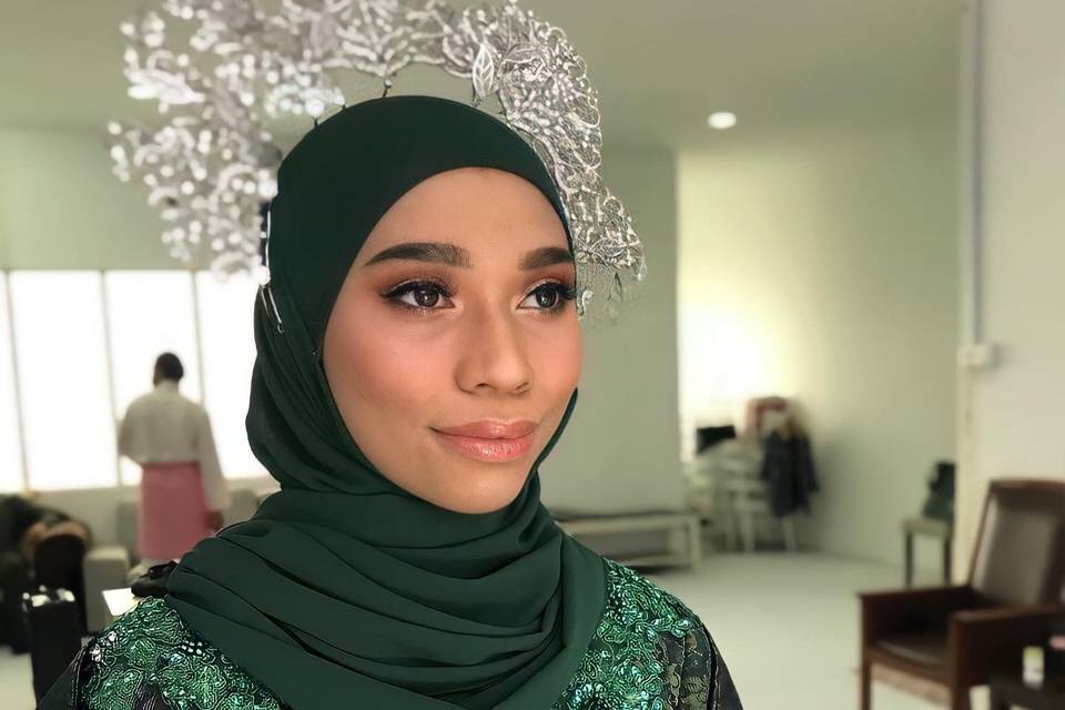 Tanned skin bride in Malaysia