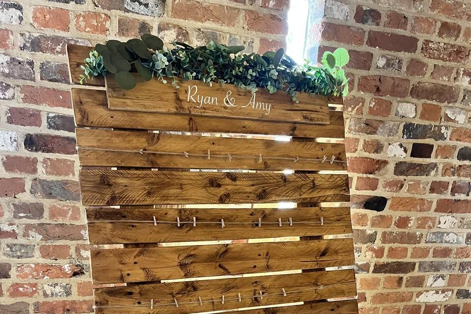 Rustic Photo Memory Board