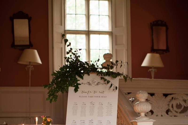 Seating Plan at Holme Pierrepont Hall