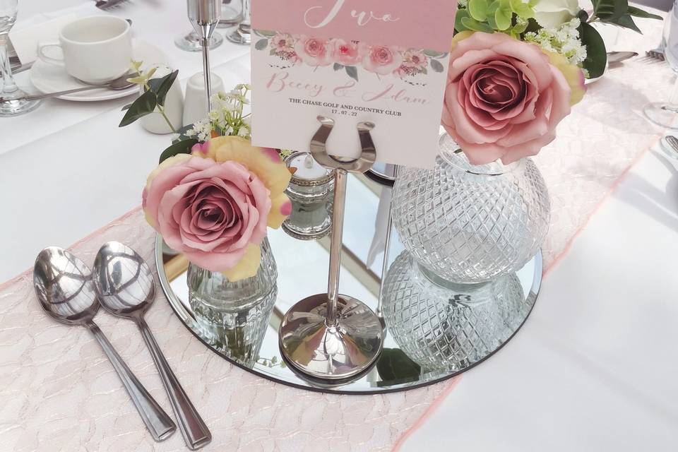 Designed table numbers