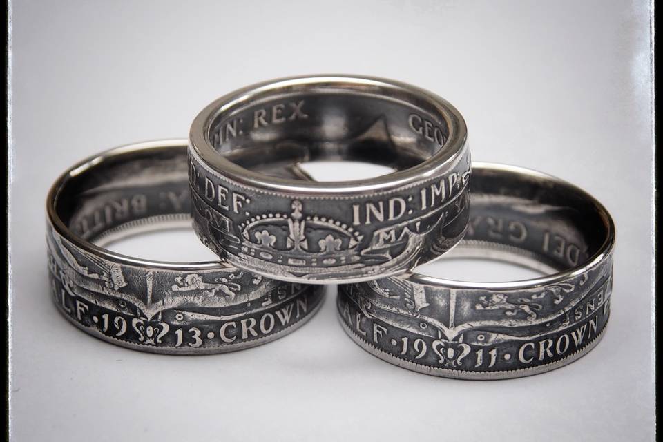 Sterling silver half crowns