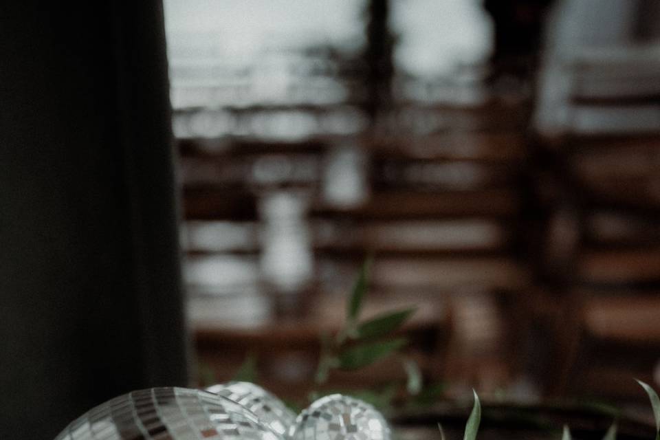 Disco balls and foliage