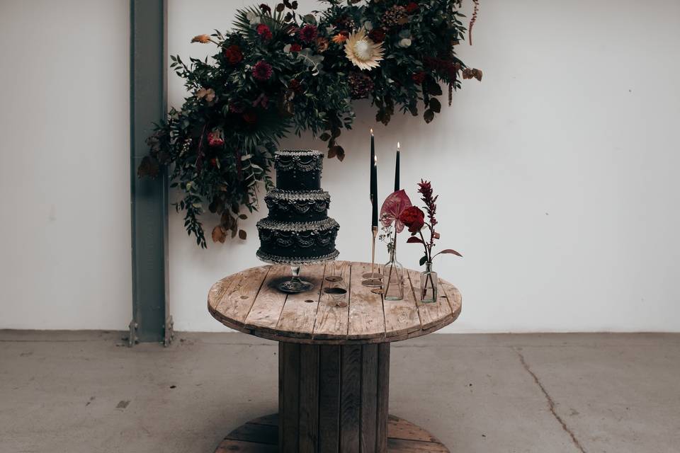 Gothic wedding cake